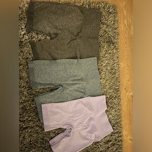 Set of three biker shorts
